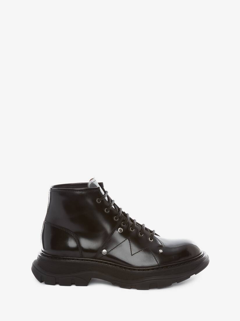 Botas Alexander McQueen Tread Lace Up Mujer - Negros/Plateados - Mexico 780-VXHEIN